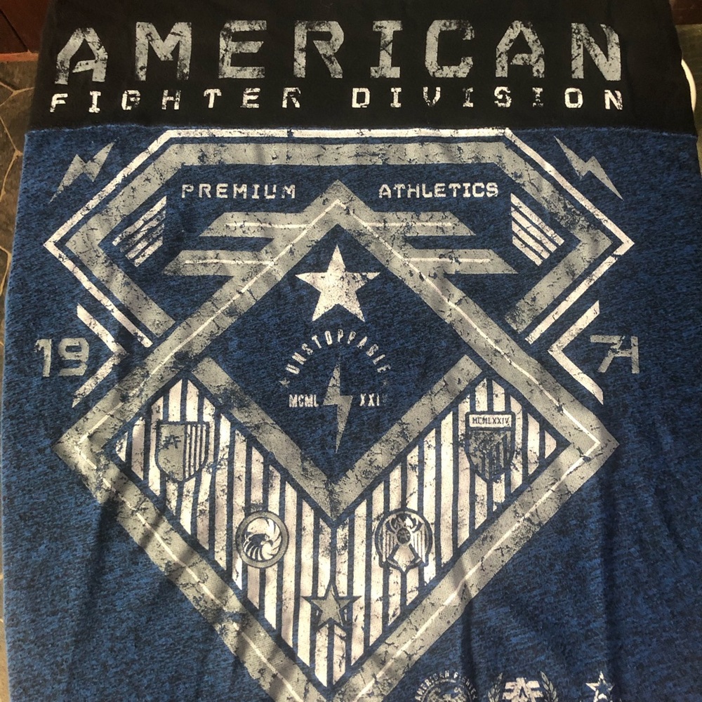 American Fighter Tshirts 3XL but fit more like 2XL, very good condition.